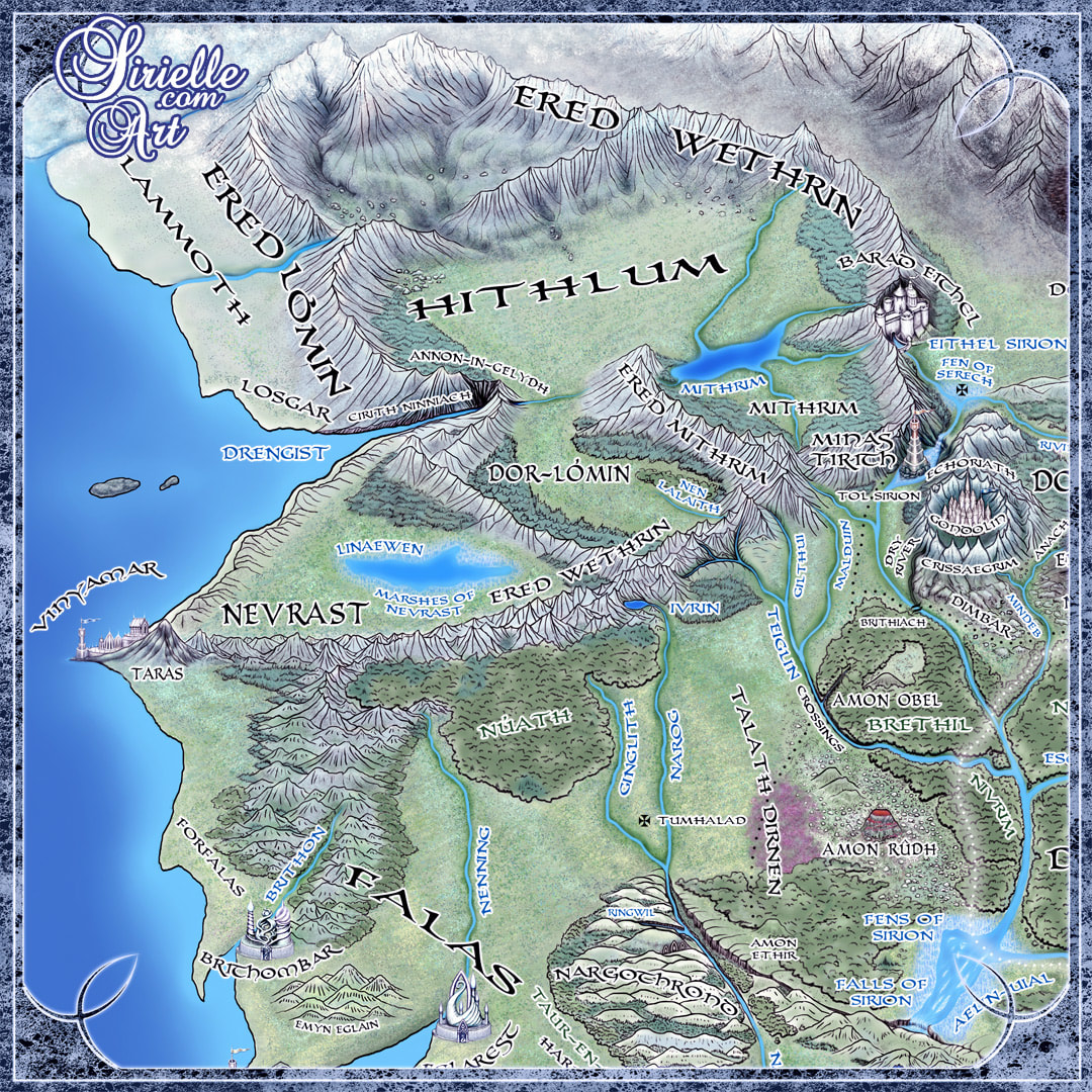 Picture Beleriand and Realms of The North (detail)